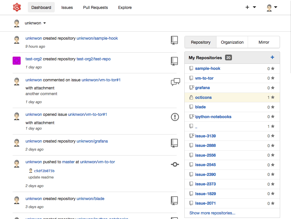 gogs gitlab github